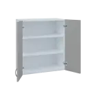 MH - 65D2 horní skříňka, 2-dveřová, 770x654x440, korpus bílý, dvířka šedá